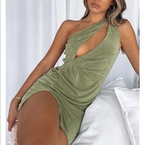 White Fox Cut out Mini Dress